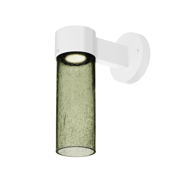 Besa Lighting Juni 10 Outdoor Sconce, Moss Bubble, White Finish, 1x4W LED JUNI10MS-WALL-LED-WH - main